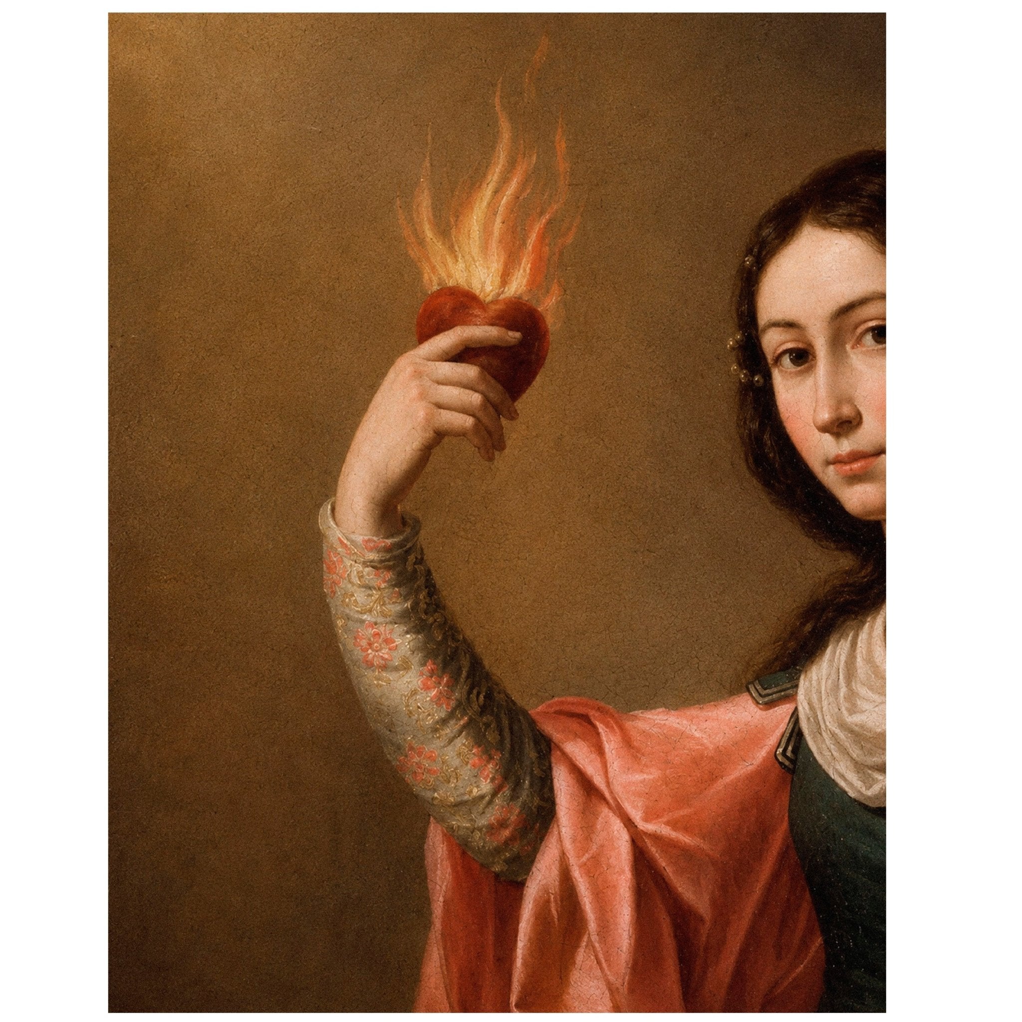 "Allegory of Charity (Detail)" by Francisco de Zurbarán - Reusable Peel-and-Stick Poster - Pasquín