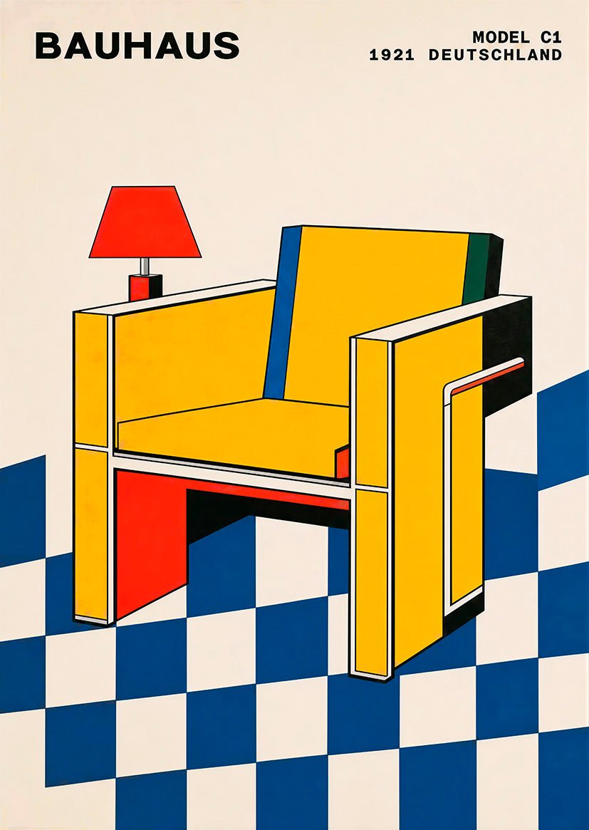 "Bauhaus, Model C1 (1921)" - Reusable Peel-and-Stick Poster - Pasquín