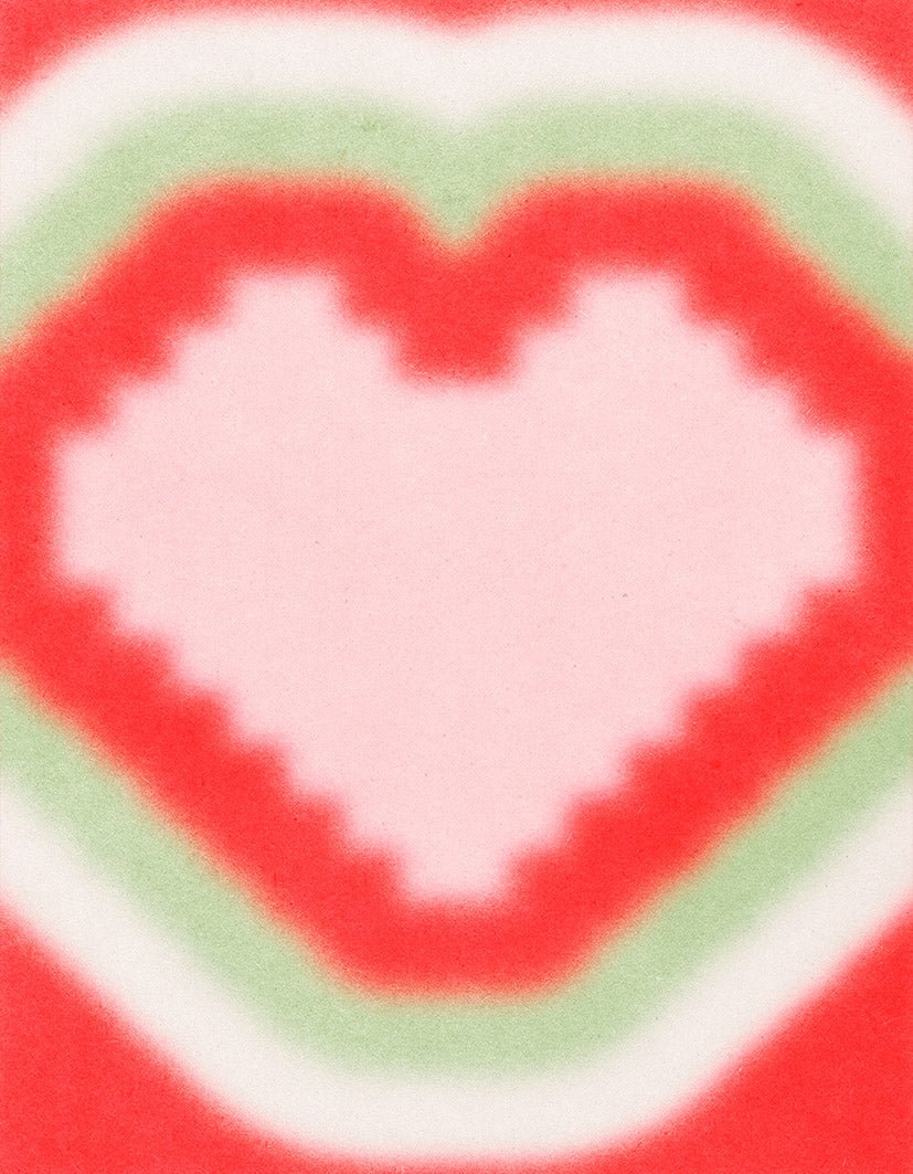 "Coquette Collection: Soft Heart" - Reusable Peel-and-Stick Poster - Pasquín
