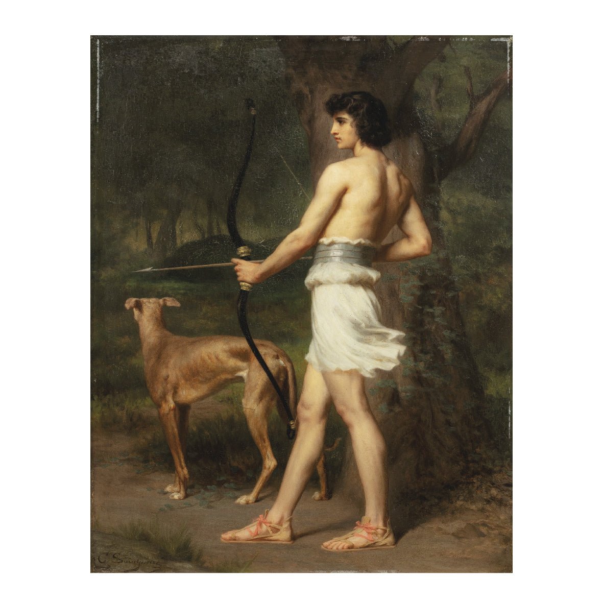 Decorative "Actaeon" by Gaston Casimir Saint - Pierre Poster | High - Quality Print | Repositionable Adhesive - Pasquín