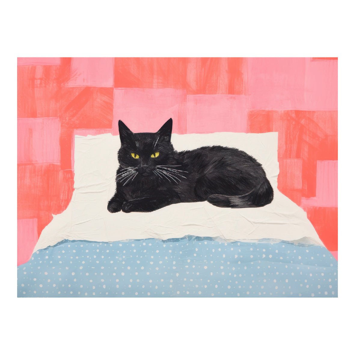 Decorative "Bed Furniture and a Cat" by Georges de Feure Poster | High - Quality Print | Repositionable Adhesive - Pasquín