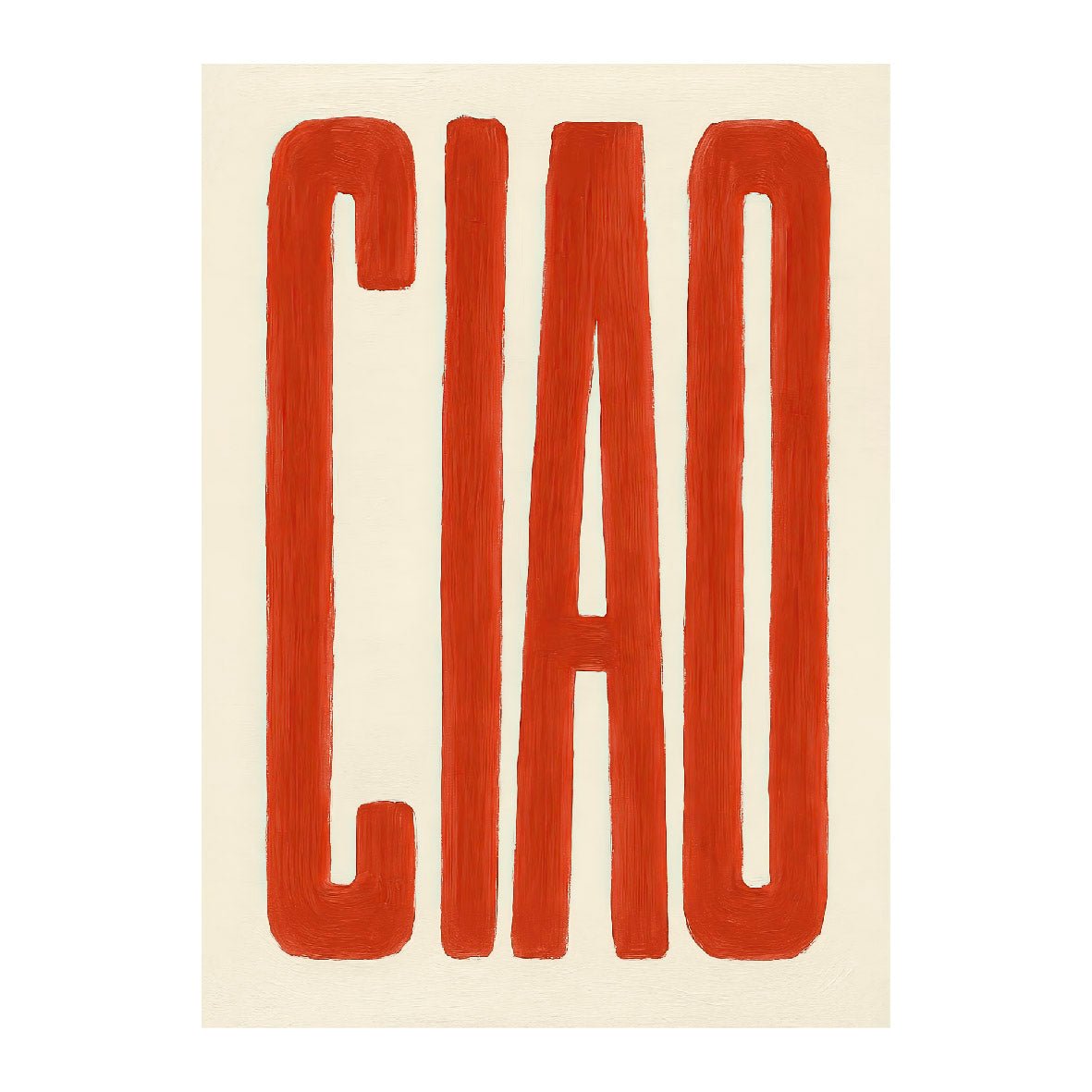 Decorative "Ciao" Poster | High - Quality Print | Repositionable Adhesive - Pasquín