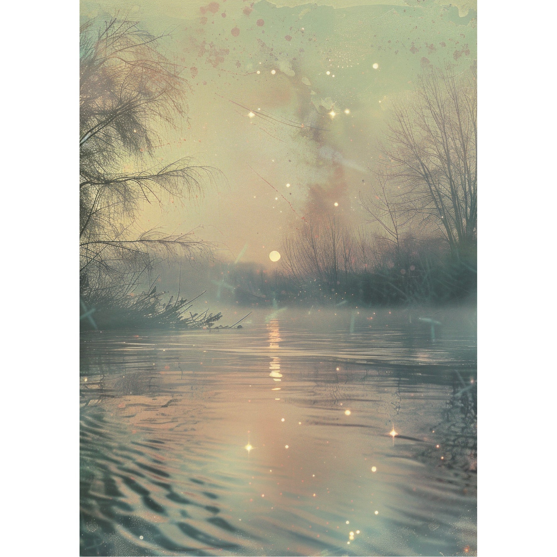 Decorative "Coquette Collection: Mysterious Moon" Posters | High - Quality Print | Repositionable Adhesive - Pasquín