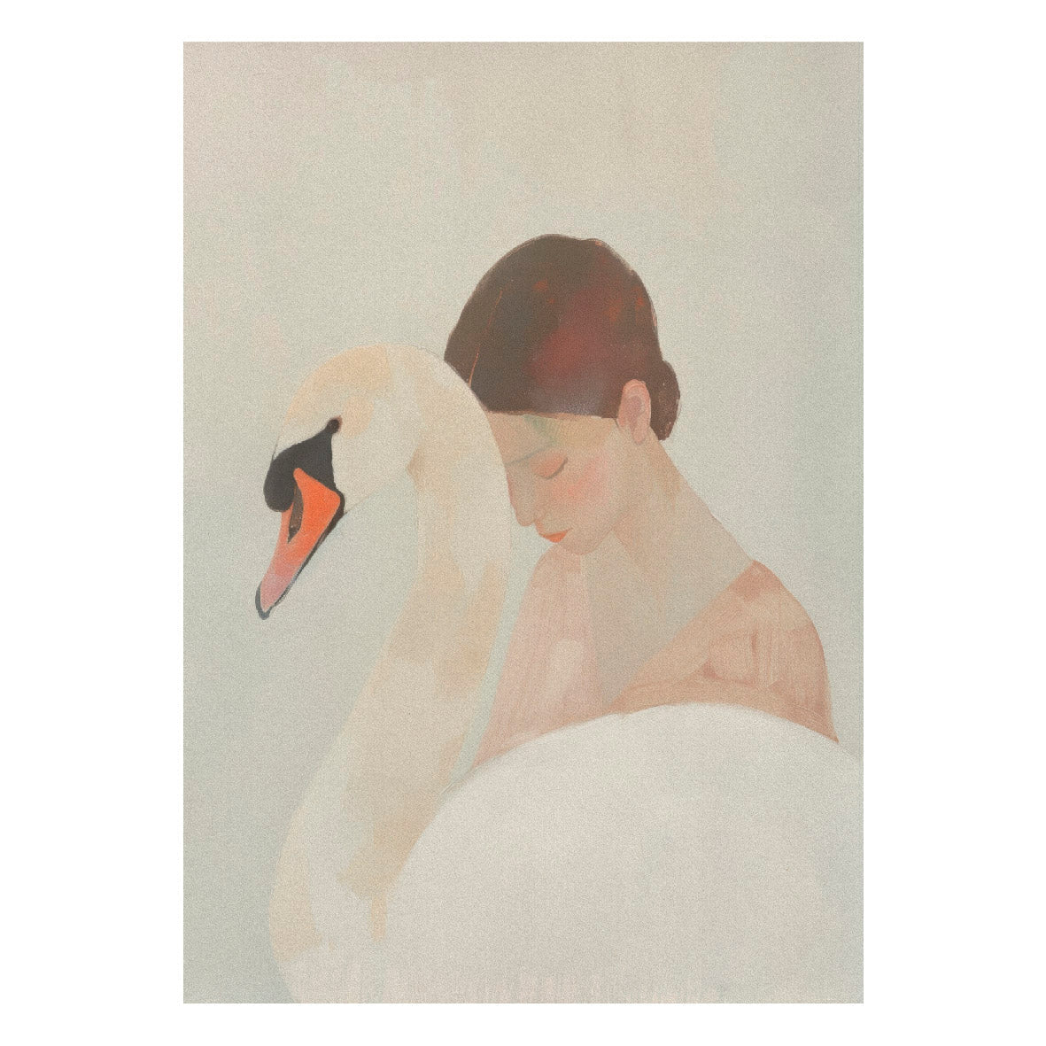 Decorative "Coquette Collection: The White Swan" Poster | High - Quality Print | Repositionable Adhesive - Pasquín
