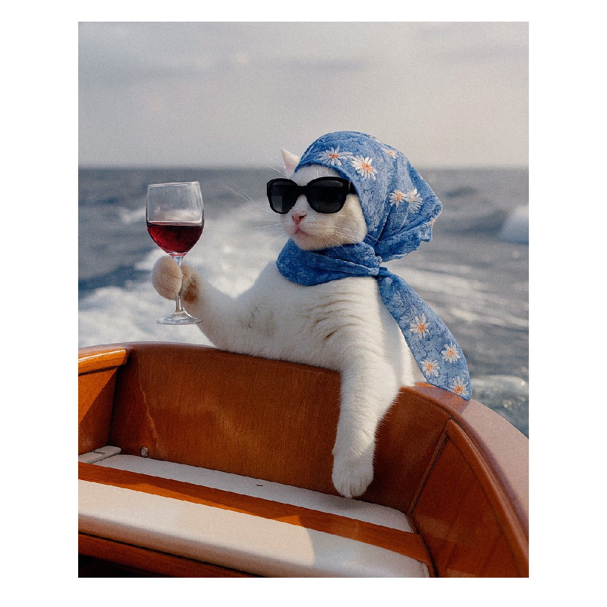 Decorative "Feline Toast" Poster | High - Quality Print | Repositionable Adhesive - Pasquín