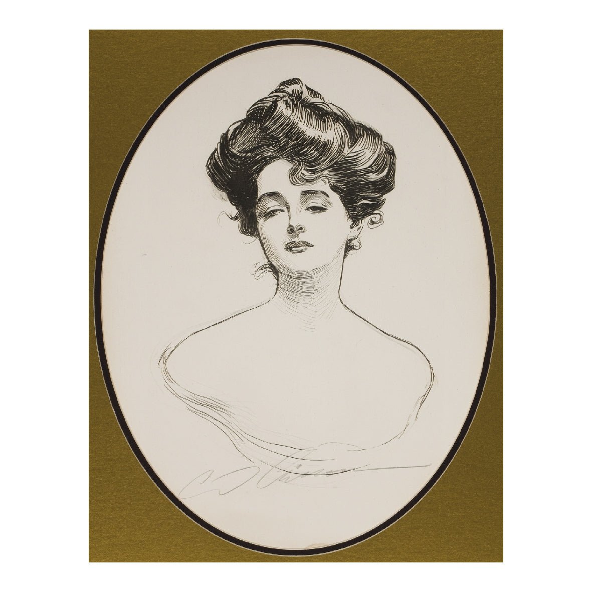 Decorative "Gibson Girl (1901)" by Charles Dana Gibson Poster | High - Quality Print | Repositionable Adhesive - Pasquín