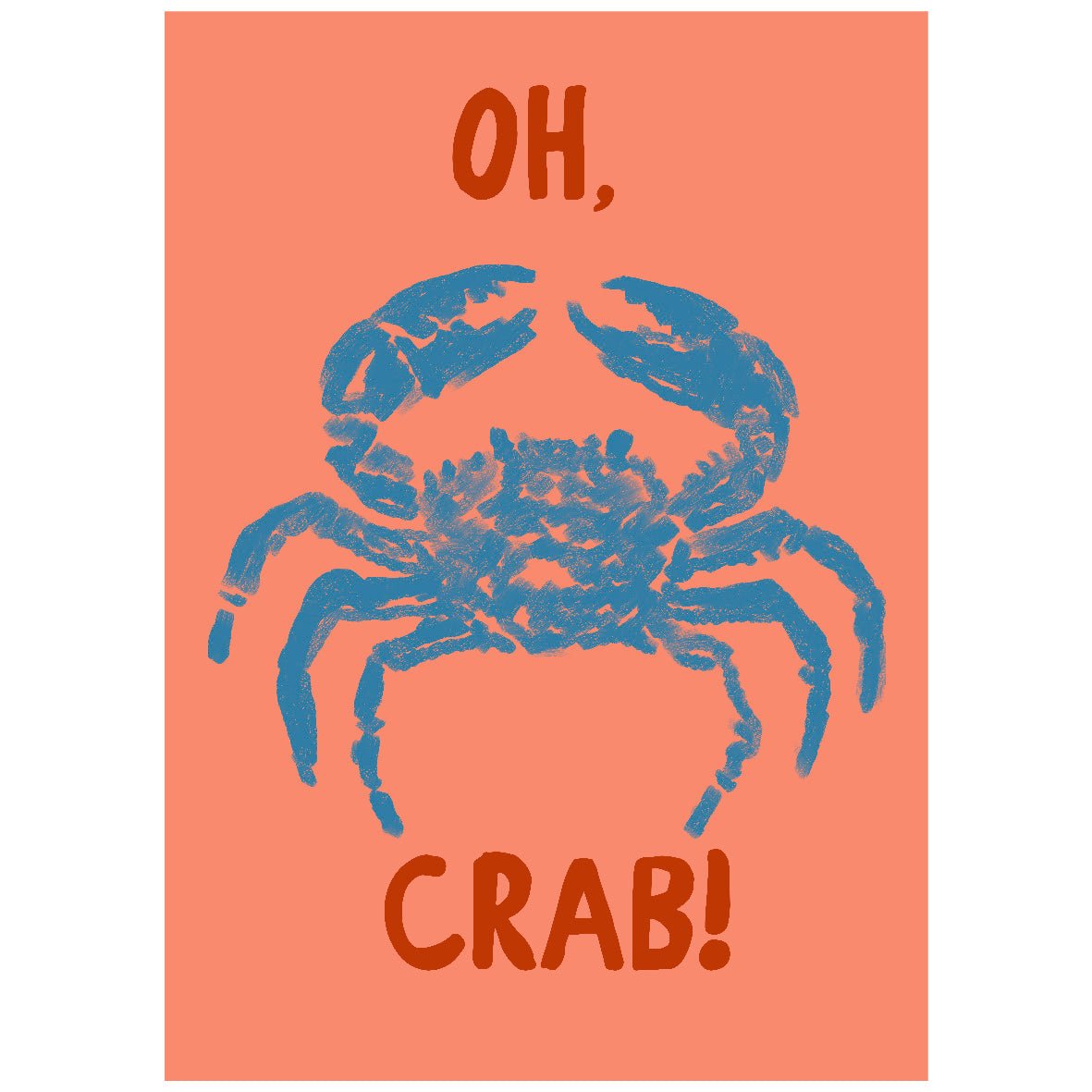 Decorative "Oh, crab!" Poster | High - Quality Print | Repositionable Adhesive - Pasquín