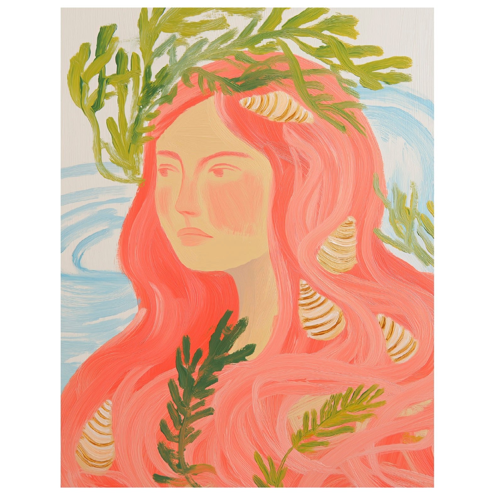 Decorative "Sea Goddess" Poster | High - Quality Print | Repositionable Adhesive - Pasquín