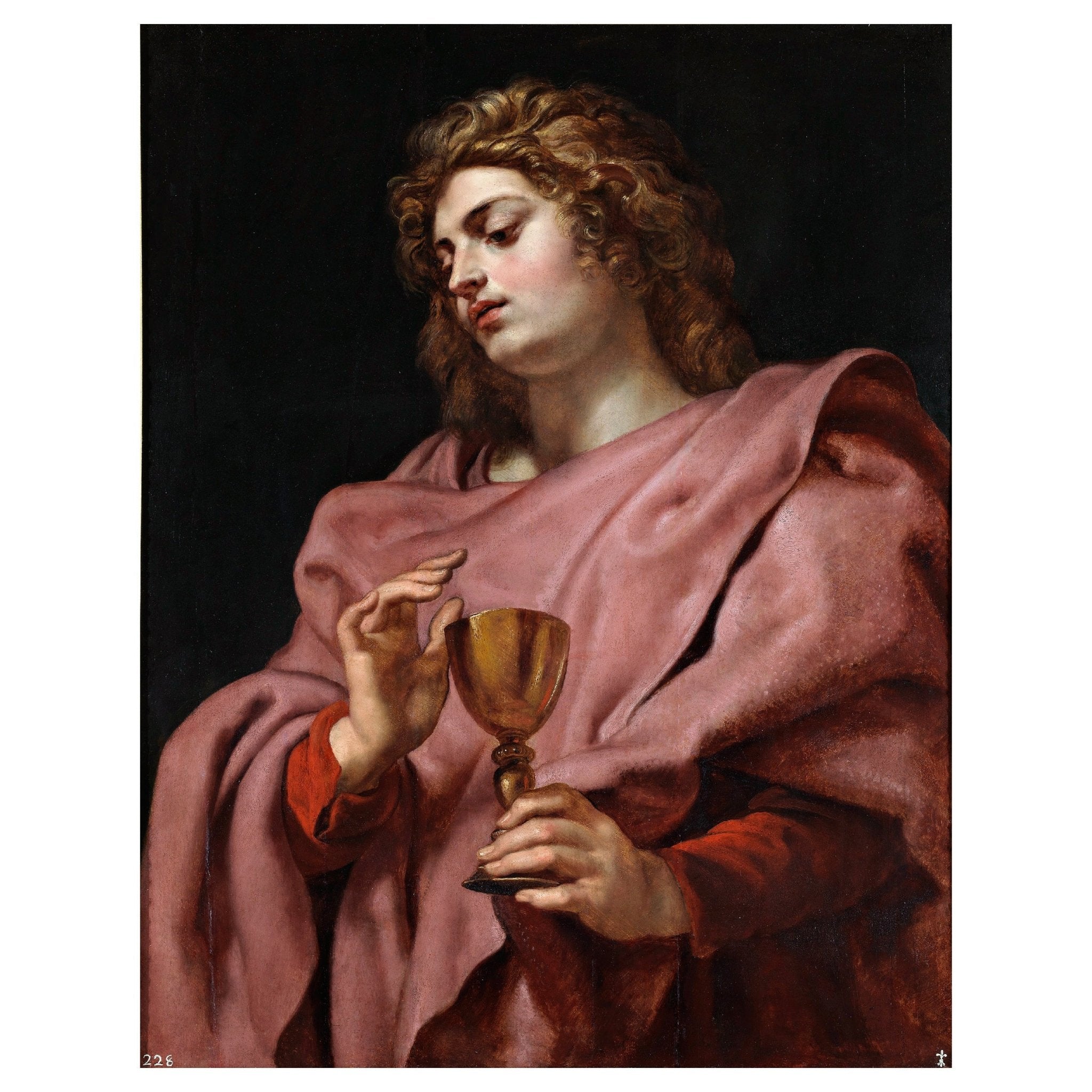 Decorative "St Giovanni Evangelista" by Peter Paul Rubens Poster | High - Quality Print | Repositionable Adhesive - Pasquín