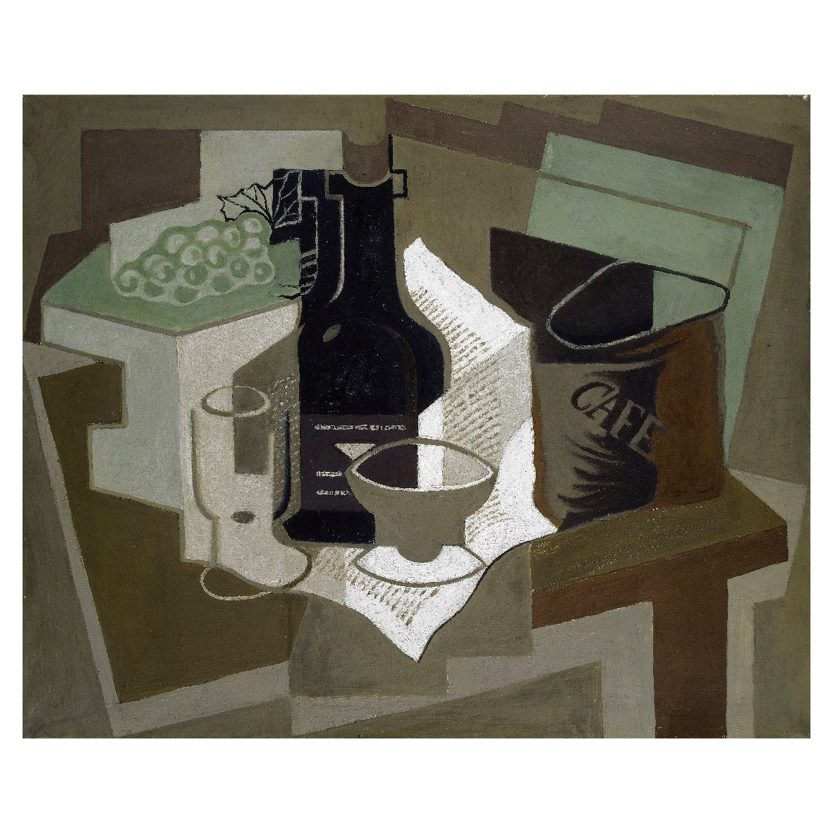 Decorative "The Bag of Coffee (1920)" by Juan Gris Poster | High - Quality Print | Repositionable Adhesive - Pasquín