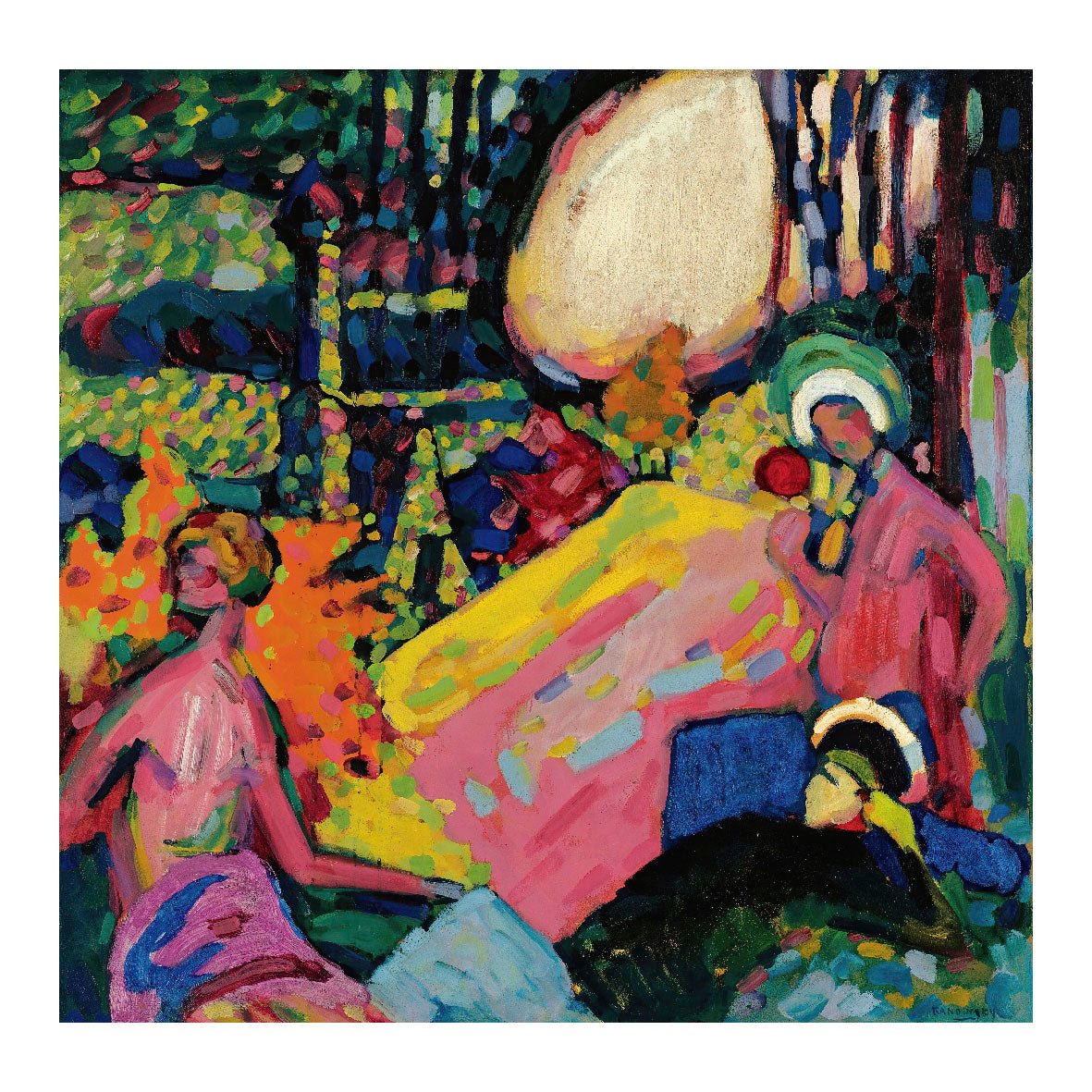 Decorative "White Sound (1908)" by Wassily Kandinsky Poster | High - Quality Print | Repositionable Adhesive - Pasquín