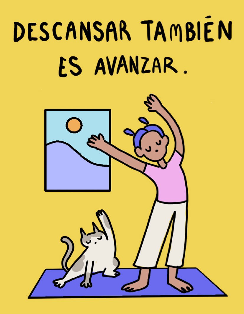 "Descansar es también avanzar" by Lolillapolilla - Reusable Peel-and-Stick Poster - Pasquín