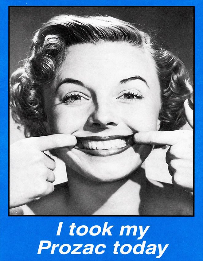 "Fake Smile" - Reusable Peel-and-Stick Poster - Pasquín