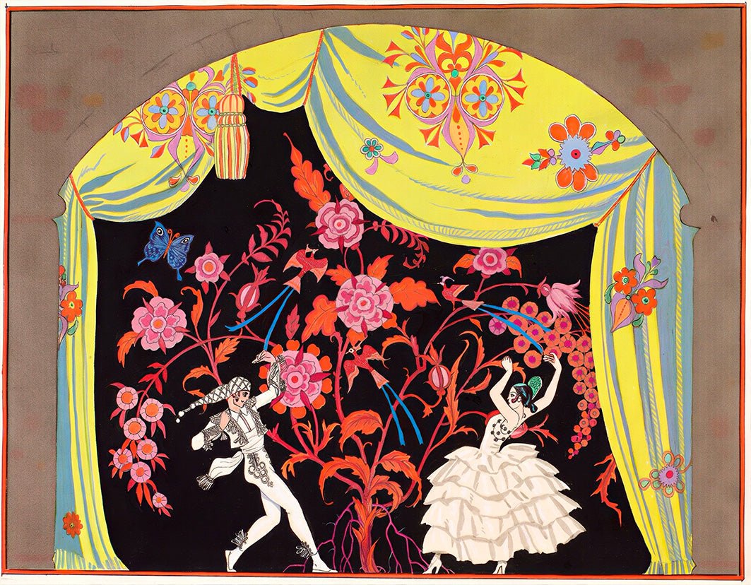 "Le Flamenco" by George Barbier - Reusable Peel-and-Stick Poster - Pasquín