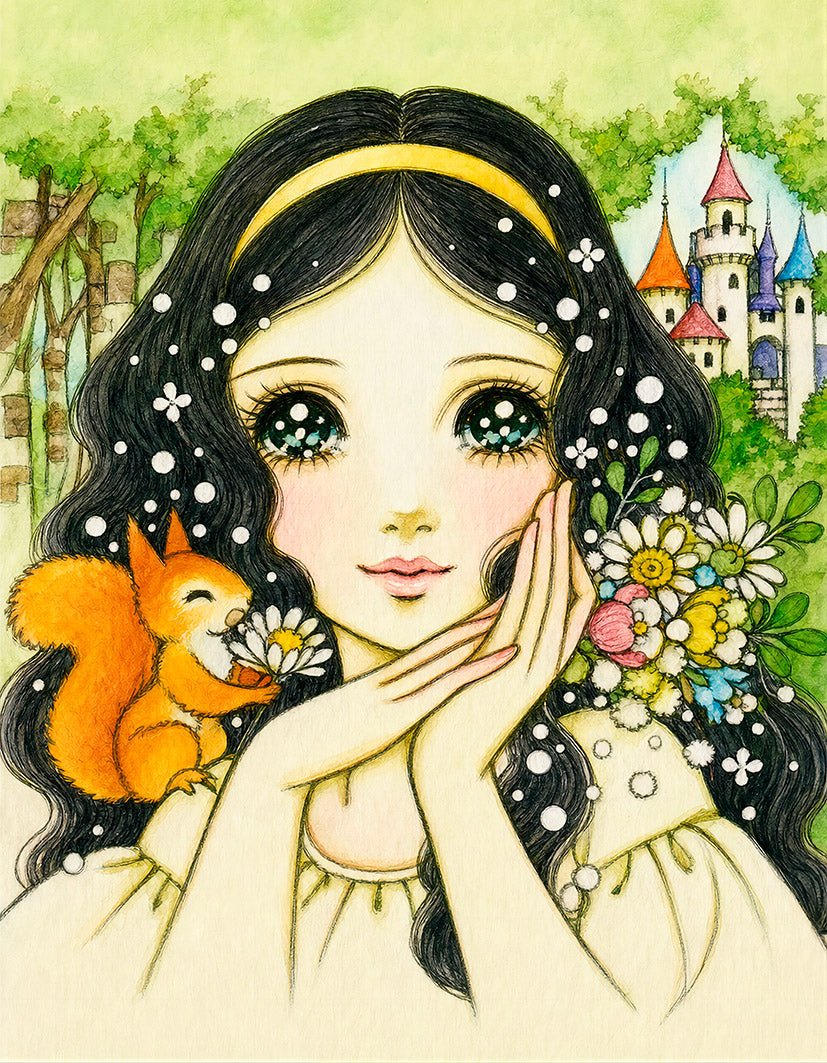"Snow White" by Makoto Takahashi - Reusable Peel-and-Stick Poster - Pasquín