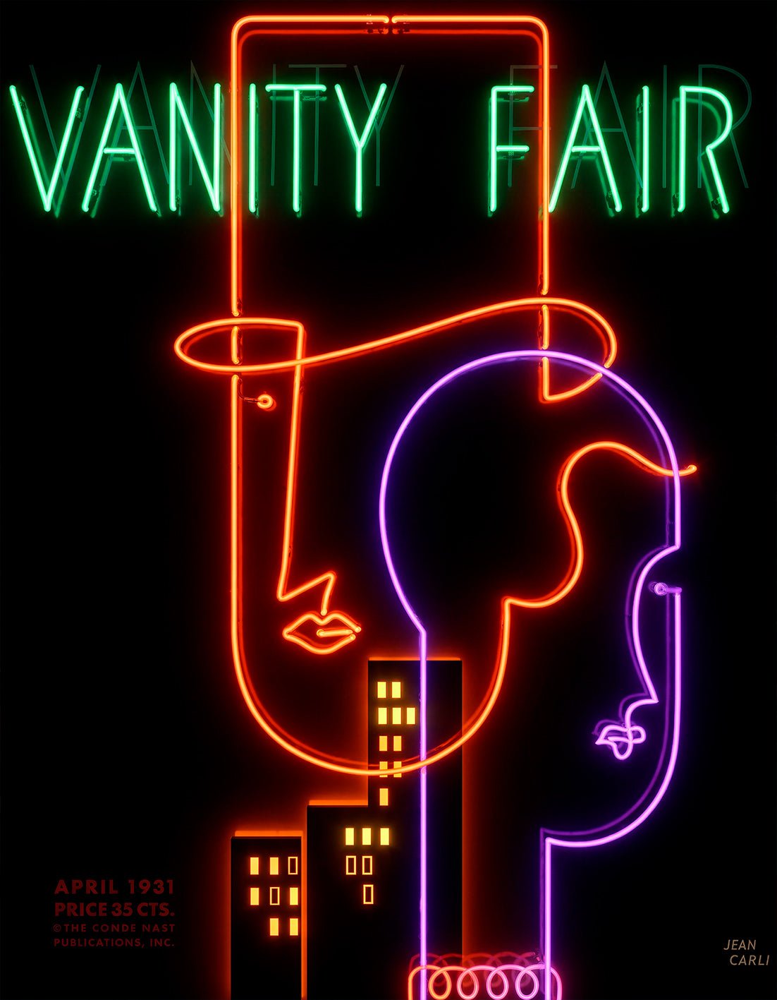 "Vanity Fair (1931)" by Jean Carlu - Reusable Peel-and-Stick Poster - Pasquín