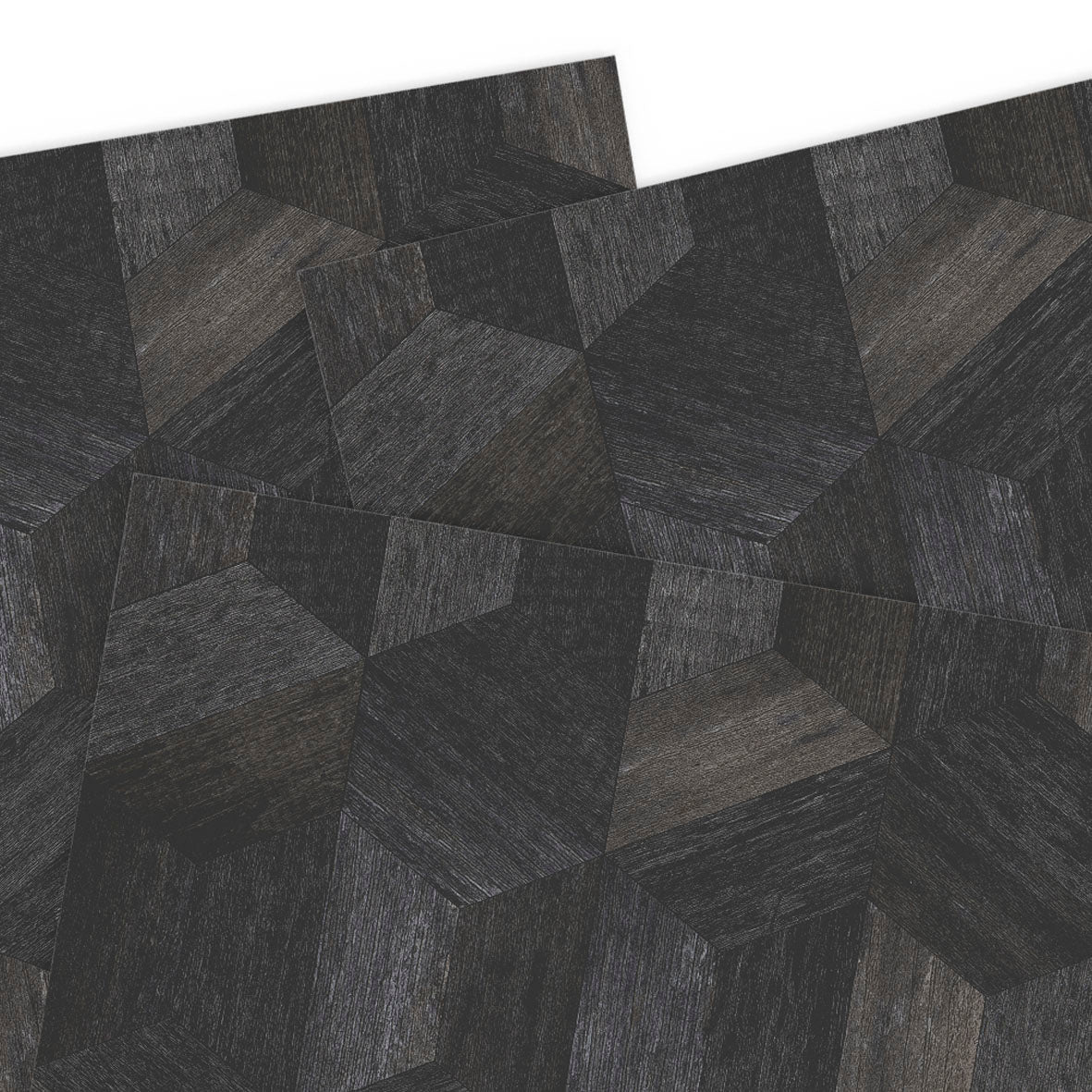 Adhesive Non - Slip Tiles for Floors: Black Wood Style with Fine Art Printing - Pasquín Mosaics 48 - Pasquín