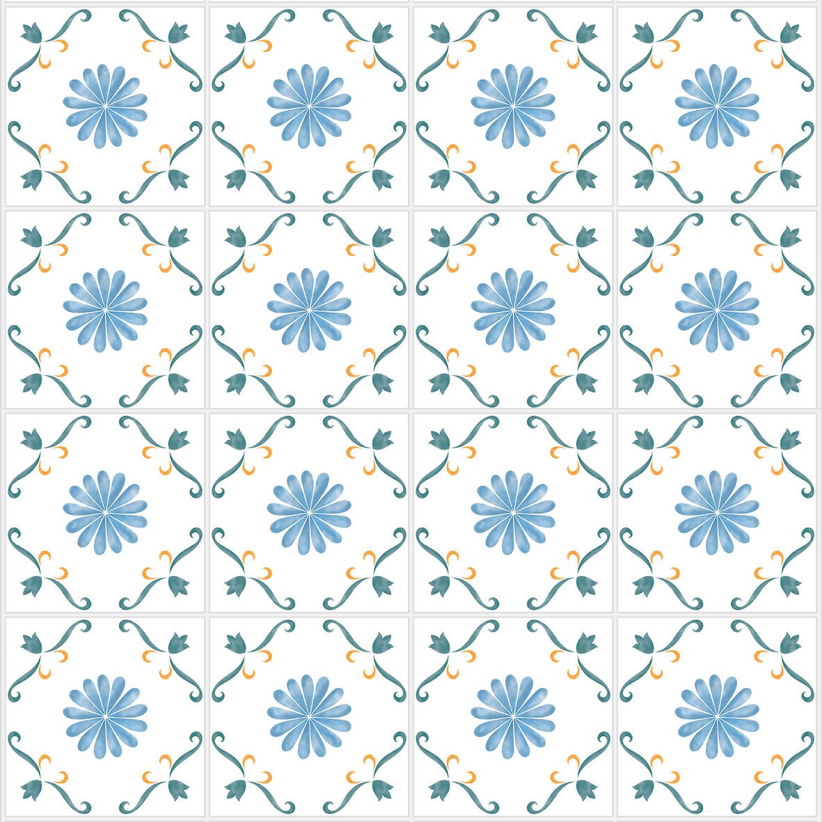 Adhesive Non - Slip Tiles for Floors: Blue Mosaic Design for Every Space - Pasquín Mosaics 40 - Pasquín