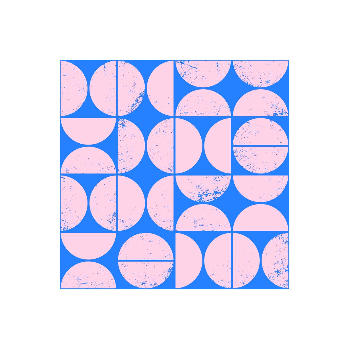 Adhesive Non - Slip Tiles for Floors: Pink Geometric Design with High - Quality Printing - Pasquín Mosaics 57 - Pasquín