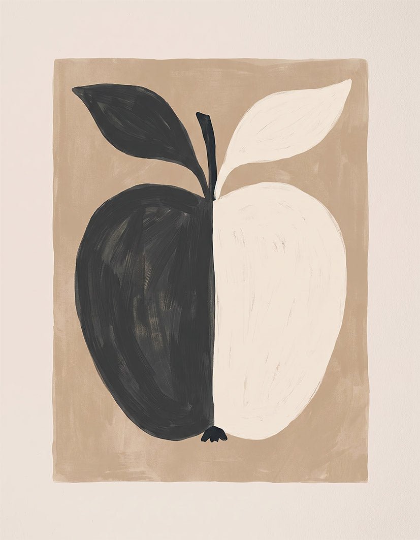 "Apple in Contrasts" - Reusable Peel-and-Stick Poster - Pasquín