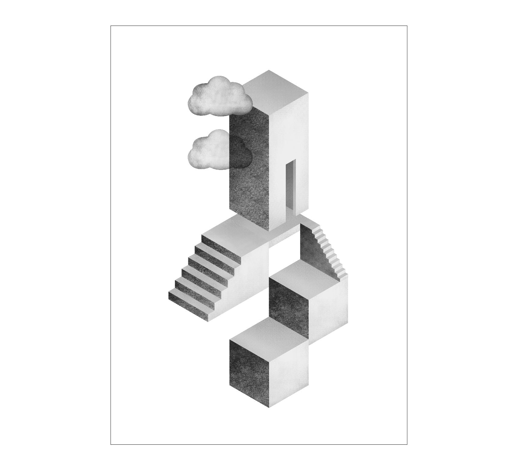 Bauhaus Structure Art Adhesive Poster - Repositionable and Eco - Friendly - Pasquín Store