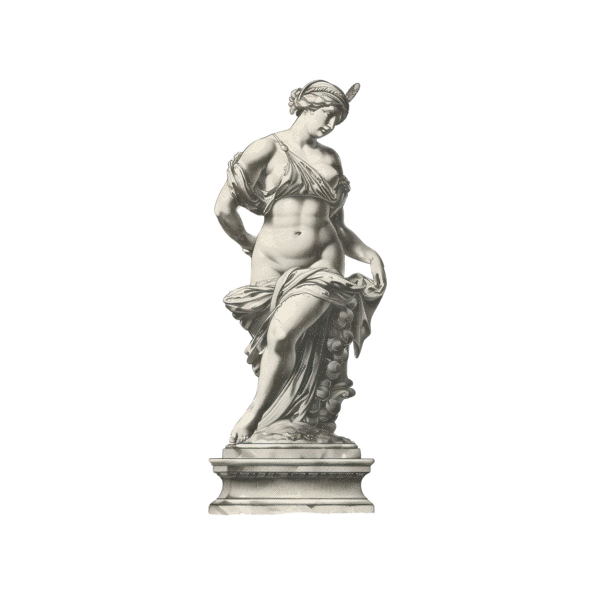 Classical Sculpture Adhesive Poster - High - Quality, Eco - Friendly, Reusable Wall Decor - Pasquín Store