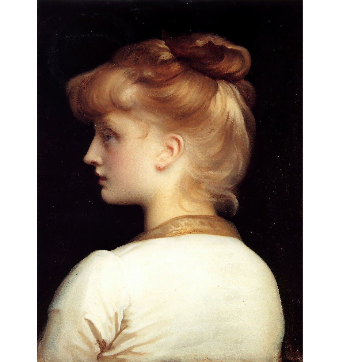 Decorative "A Girl (1855)" by Frederic Leighton Poster | High - Quality Print | Repositionable Adhesive - Pasquín