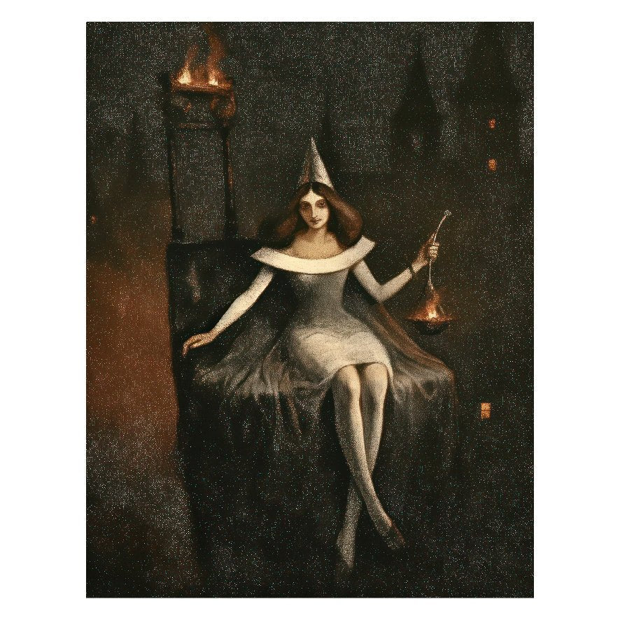 Decorative "A Witch Painting Art Adult" Poster | High - Quality Print | Repositionable Adhesive - Pasquín