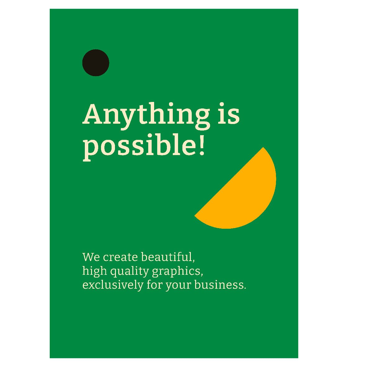 Decorative "Anything is Possible" Poster | High - Quality Print | Repositionable Adhesive - Pasquín