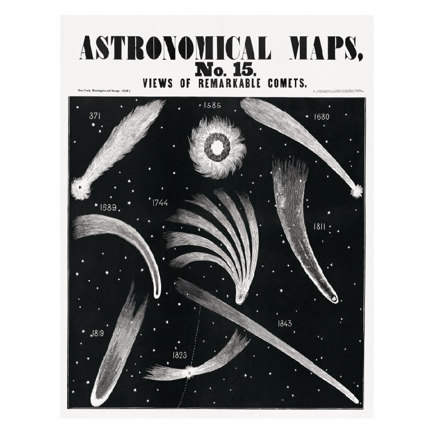 Decorative "Astronomical Map" Poster | High - Quality Print | Repositionable Adhesive - Pasquín