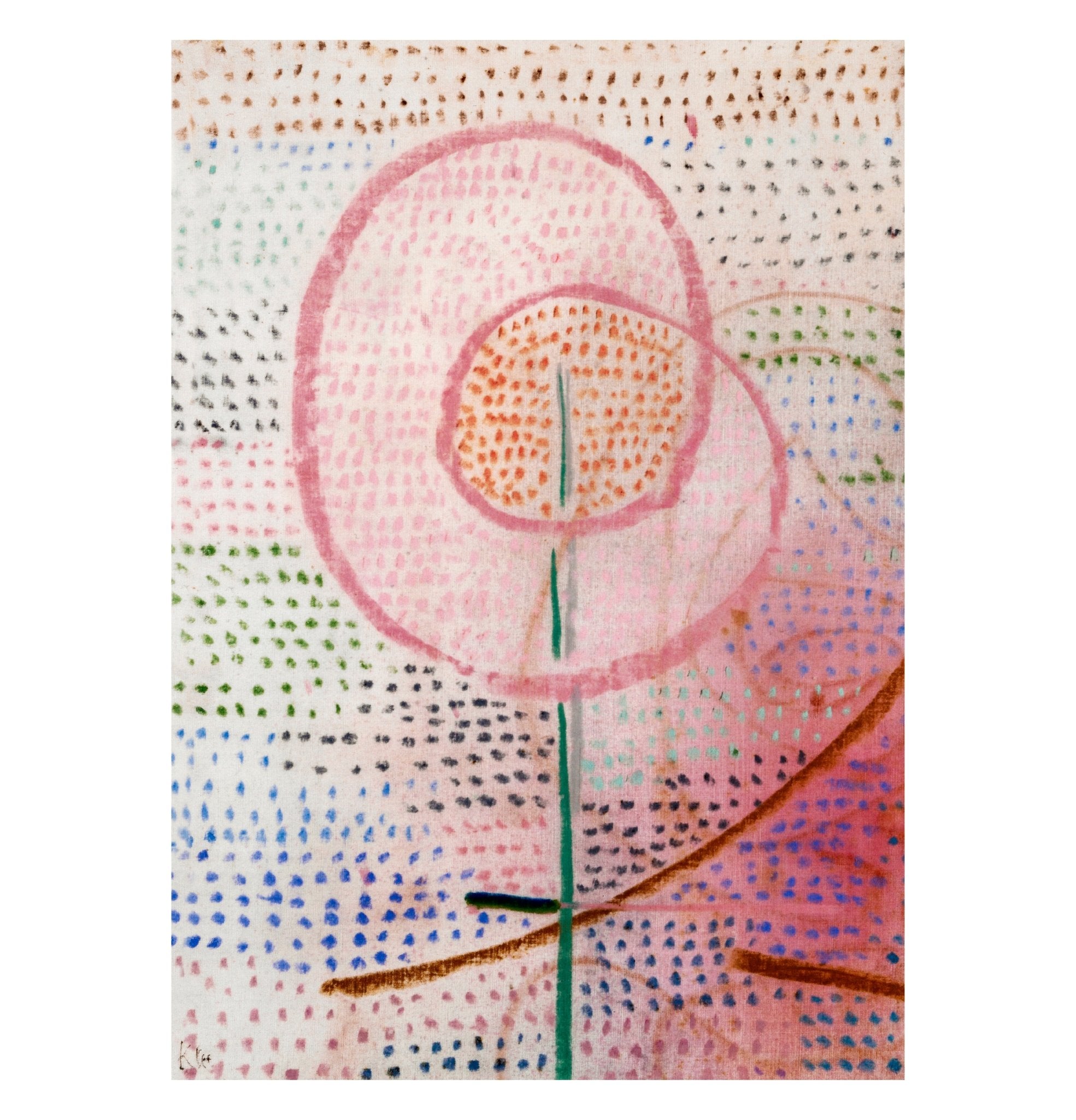 Decorative "Blossoming (1934)" by Paul Klee Poster | High - Quality Print | Repositionable Adhesive - Pasquín