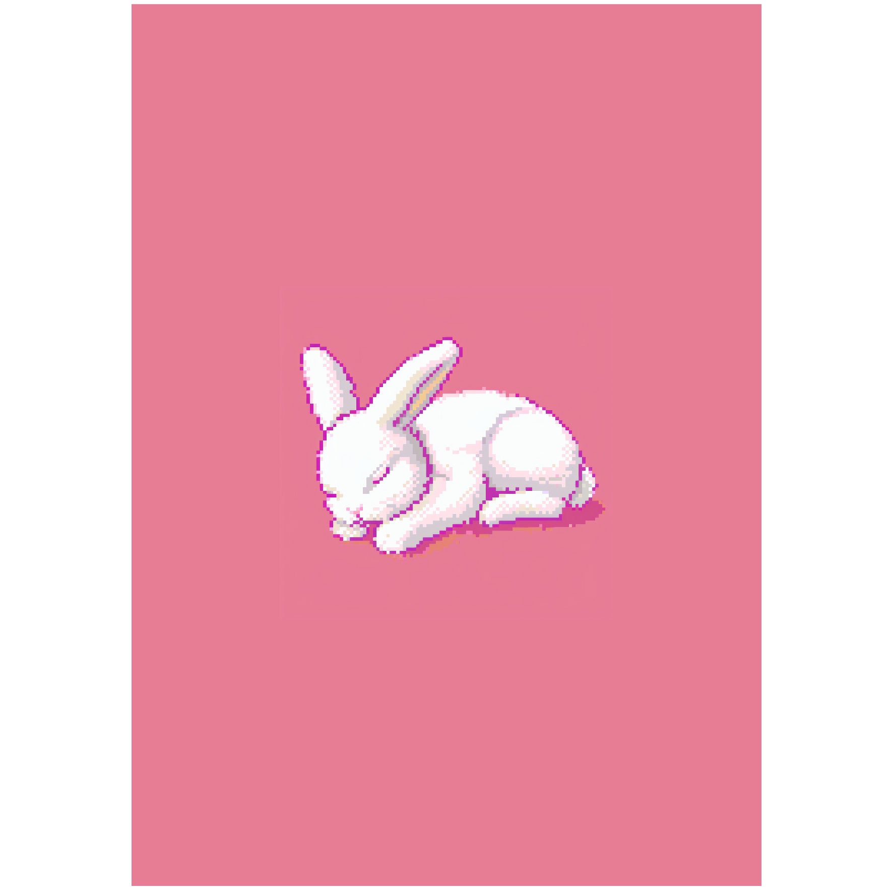 Decorative "Coquette Collection: Little Bunny" Posters | High - Quality Print | Repositionable Adhesive - Pasquín Store