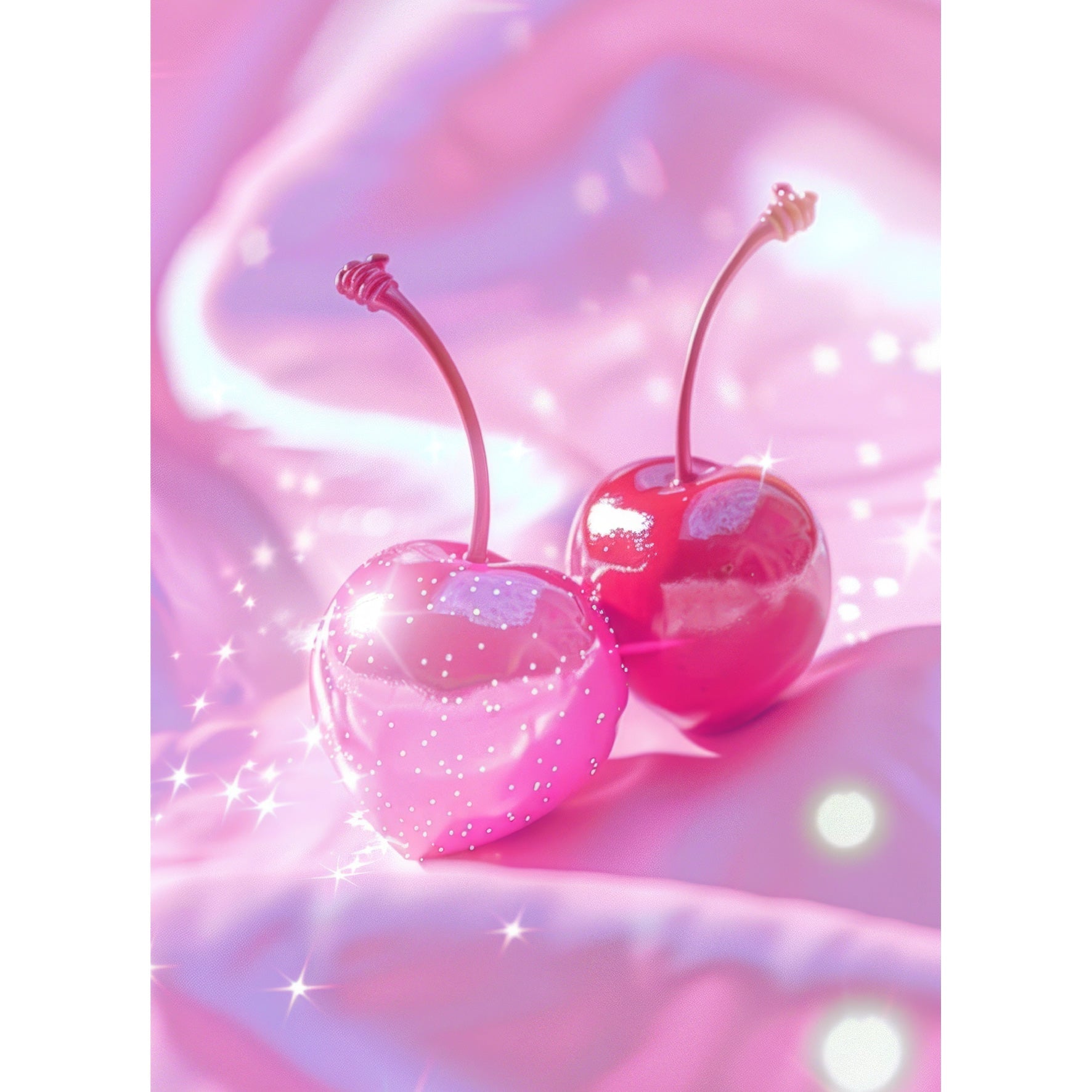 Decorative "Coquette Collection: Shiny Fruit" Posters | High - Quality Print | Repositionable Adhesive - Pasquín Store