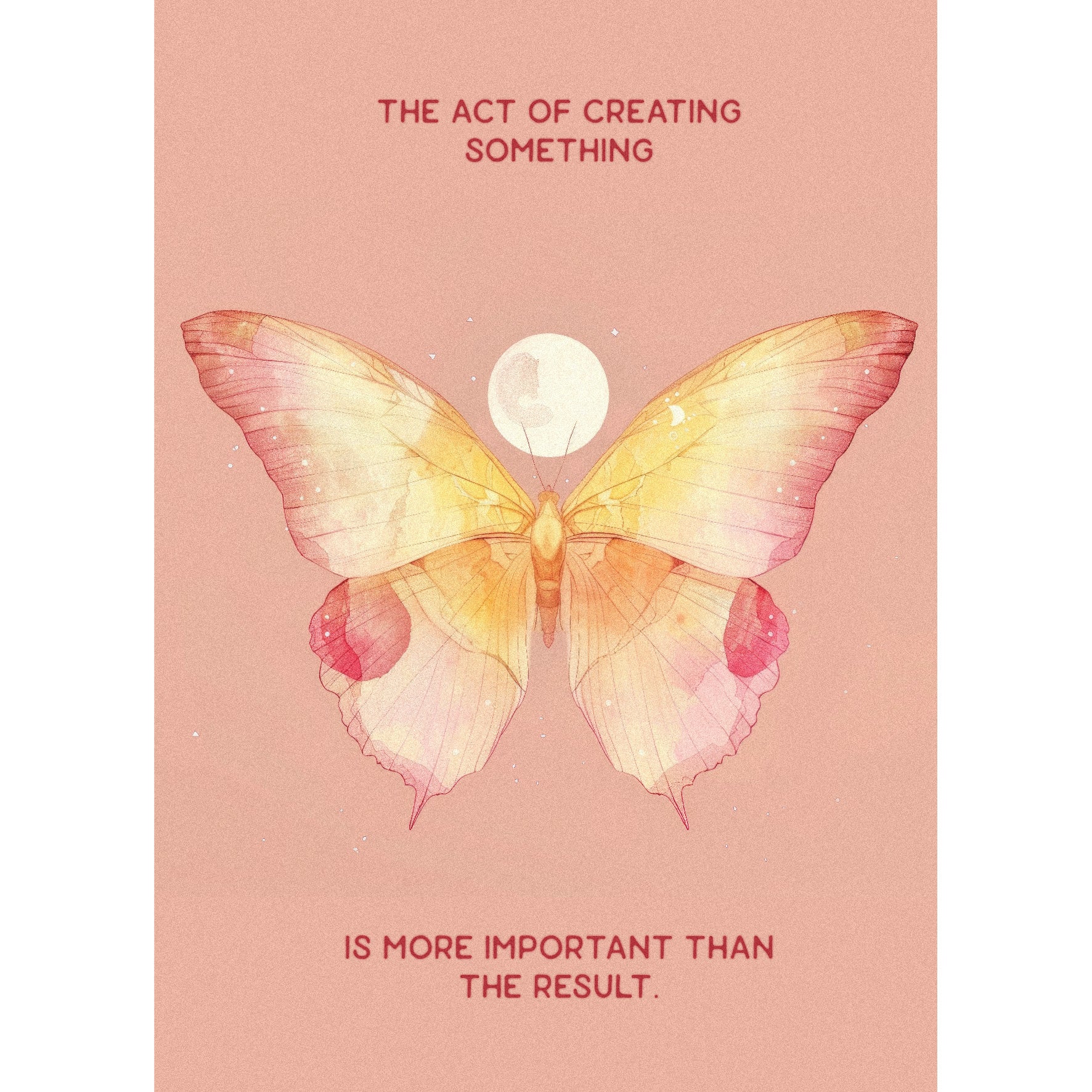 Decorative "Coquette Collection: The Moon and the Butterfly" Posters | High - Quality Print | Repositionable Adhesive - Pasquín Store