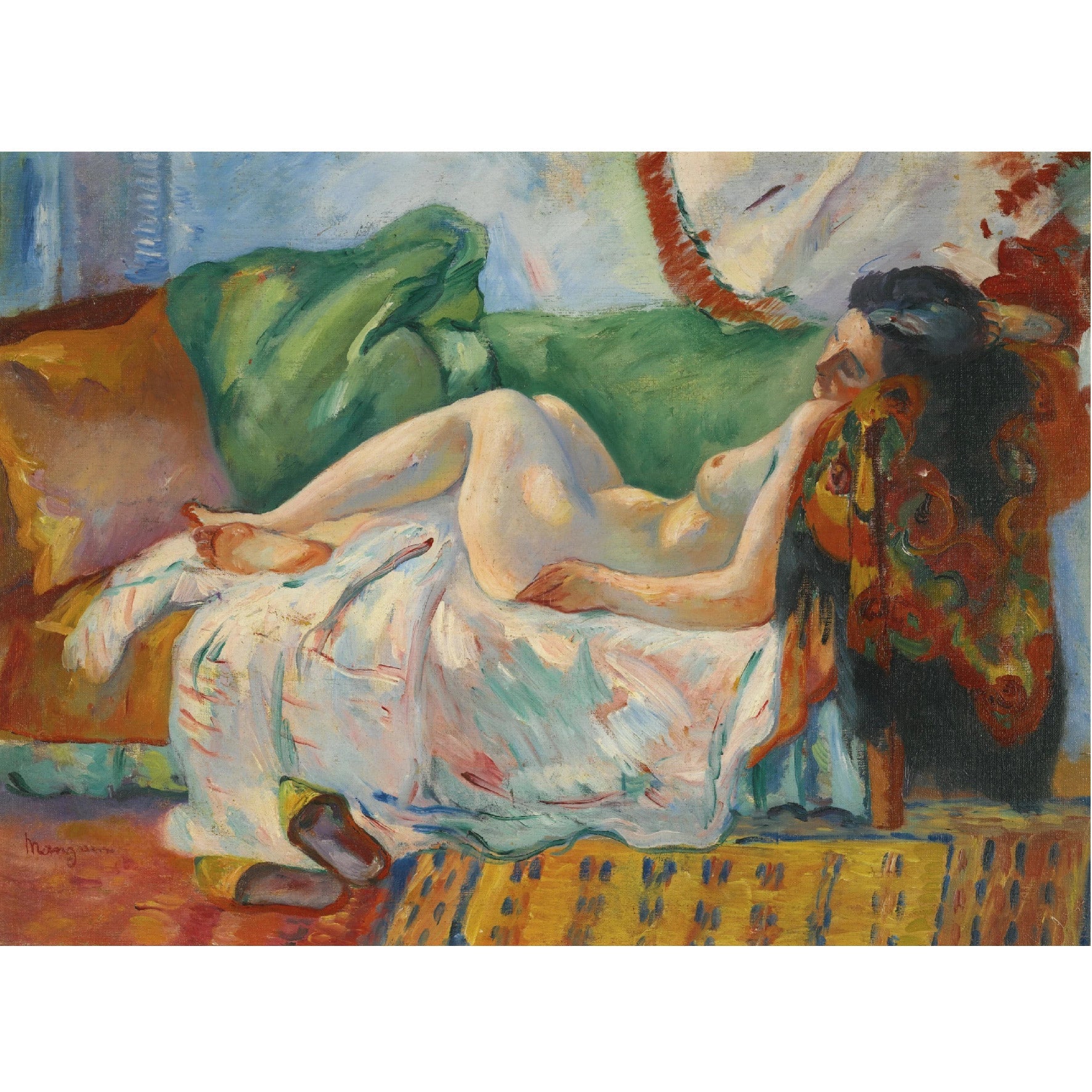 Decorative "Dormeuse" by Henri Manguin Poster | High - Quality Print | Repositionable Adhesive - Pasquín