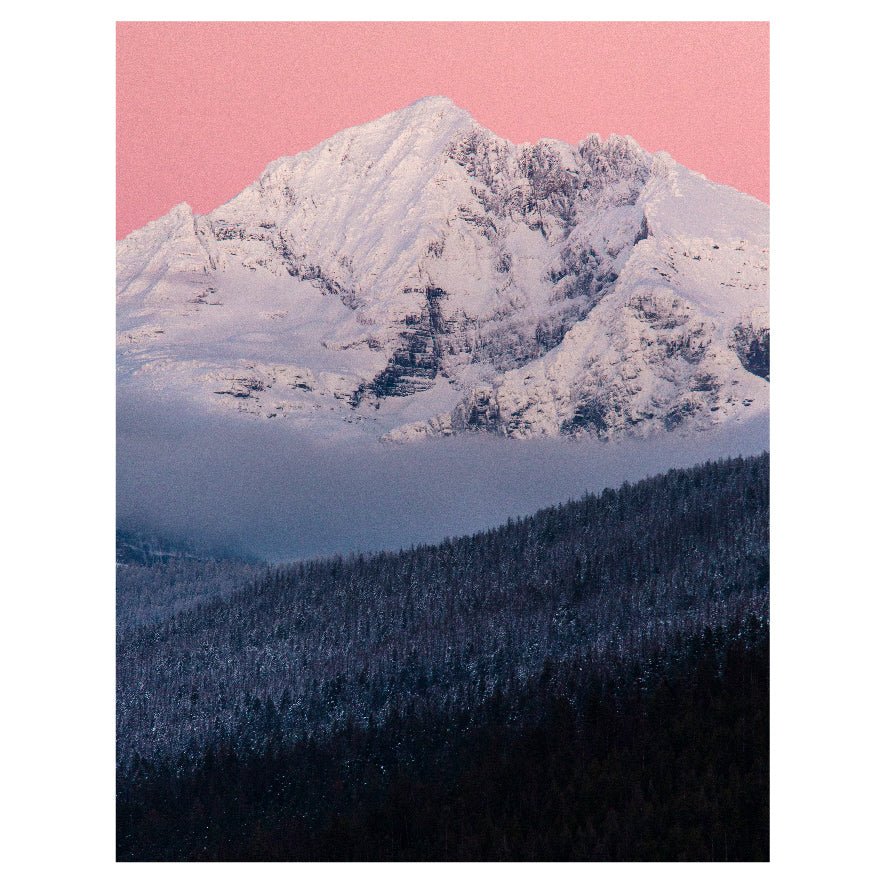 Decorative "Gunsight Mountain Post Sunset" Poster | High - Quality Print | Repositionable Adhesive - Pasquín