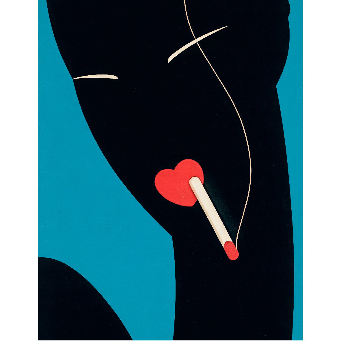 Decorative “Heart Spark" Poster | High - Quality Print | Repositionable Adhesive - Pasquín