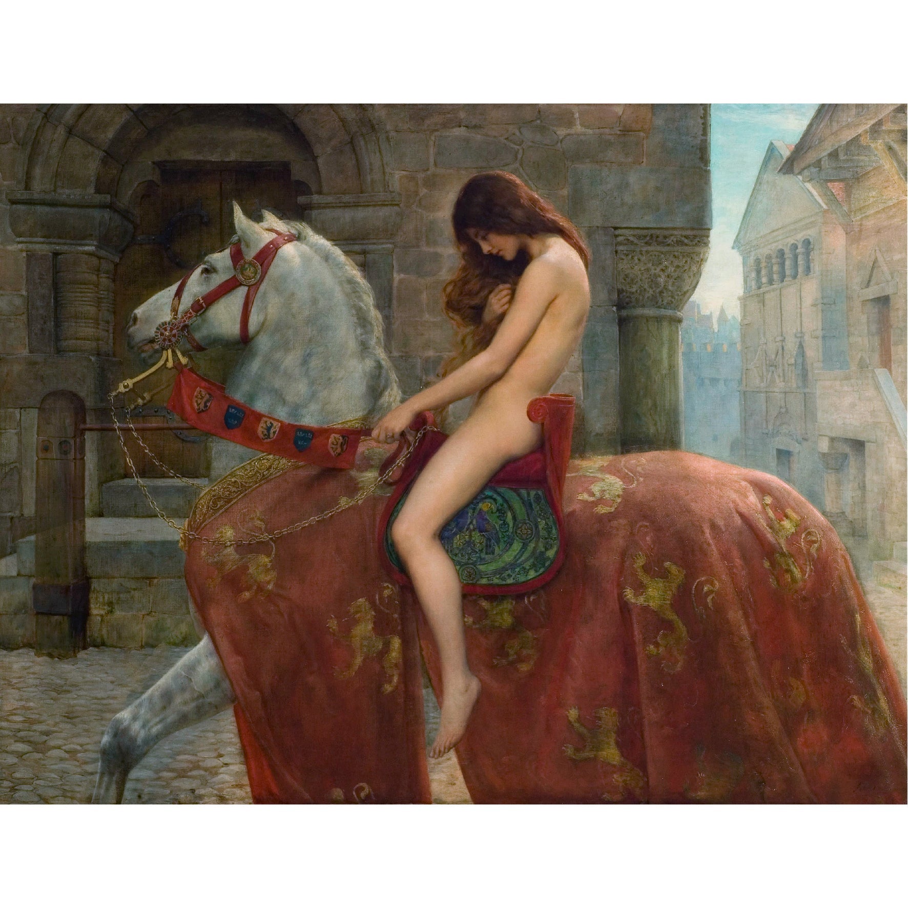 Decorative "Lady Godiva" by John Collier Poster | High - Quality Print | Repositionable Adhesive - Pasquín Store