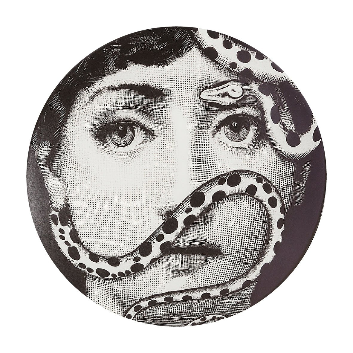 Decorative "Lina's Serpent (Round)" by P. Fornasetti Poster | High - Quality Print | Repositionable Adhesive - Pasquín