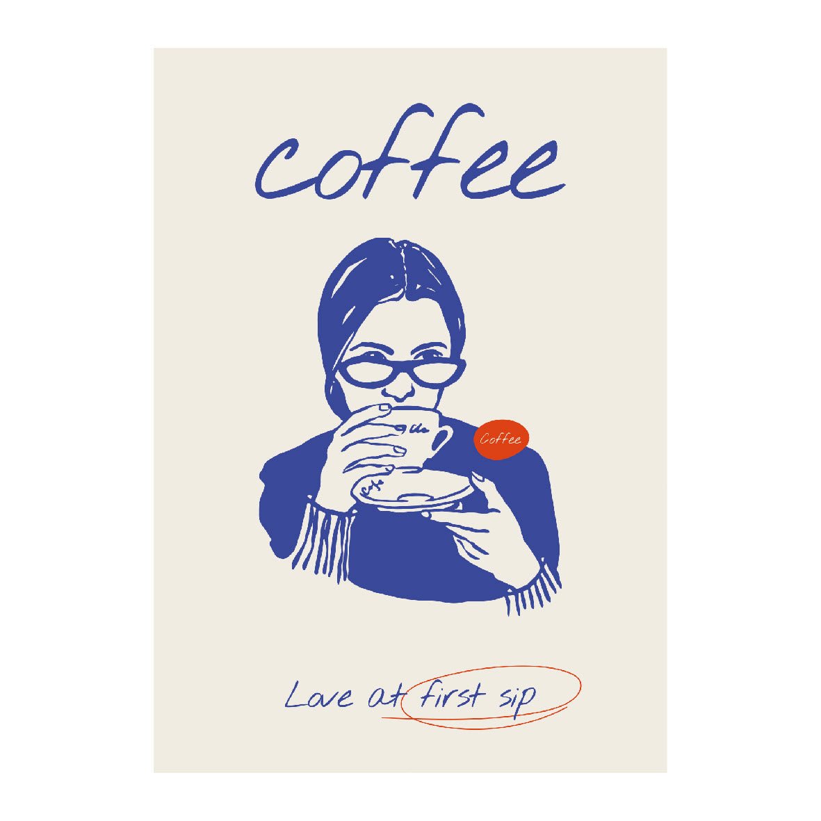🎁 Decorative "Love at First Sip" Poster | High - Quality Print | Repositionable Adhesive (100% off) - Pasquín