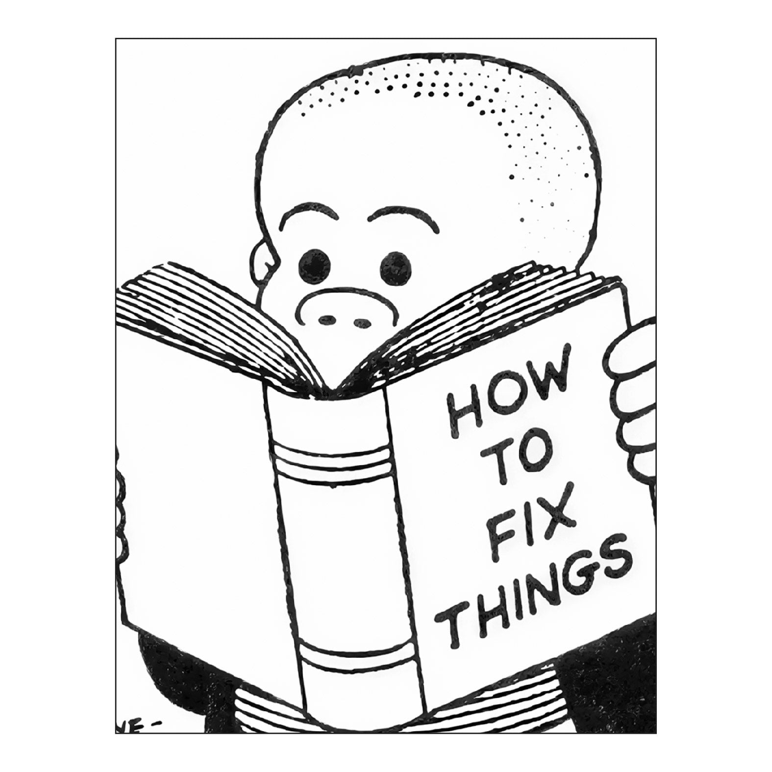 Decorative "Nancy: How to Fix Things" by Ernie Bushmiller Poster | High - Quality Print | Repositionable Adhesive - Pasquín