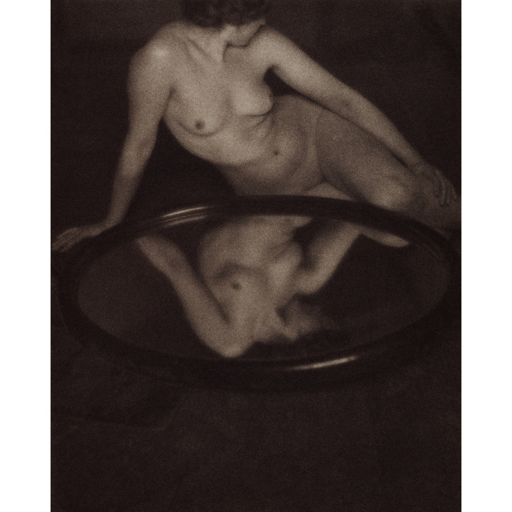 Decorative "Nude With Mirror (1909)" by Clarence H. White Poster | High - Quality Print | Repositionable Adhesive - Pasquín