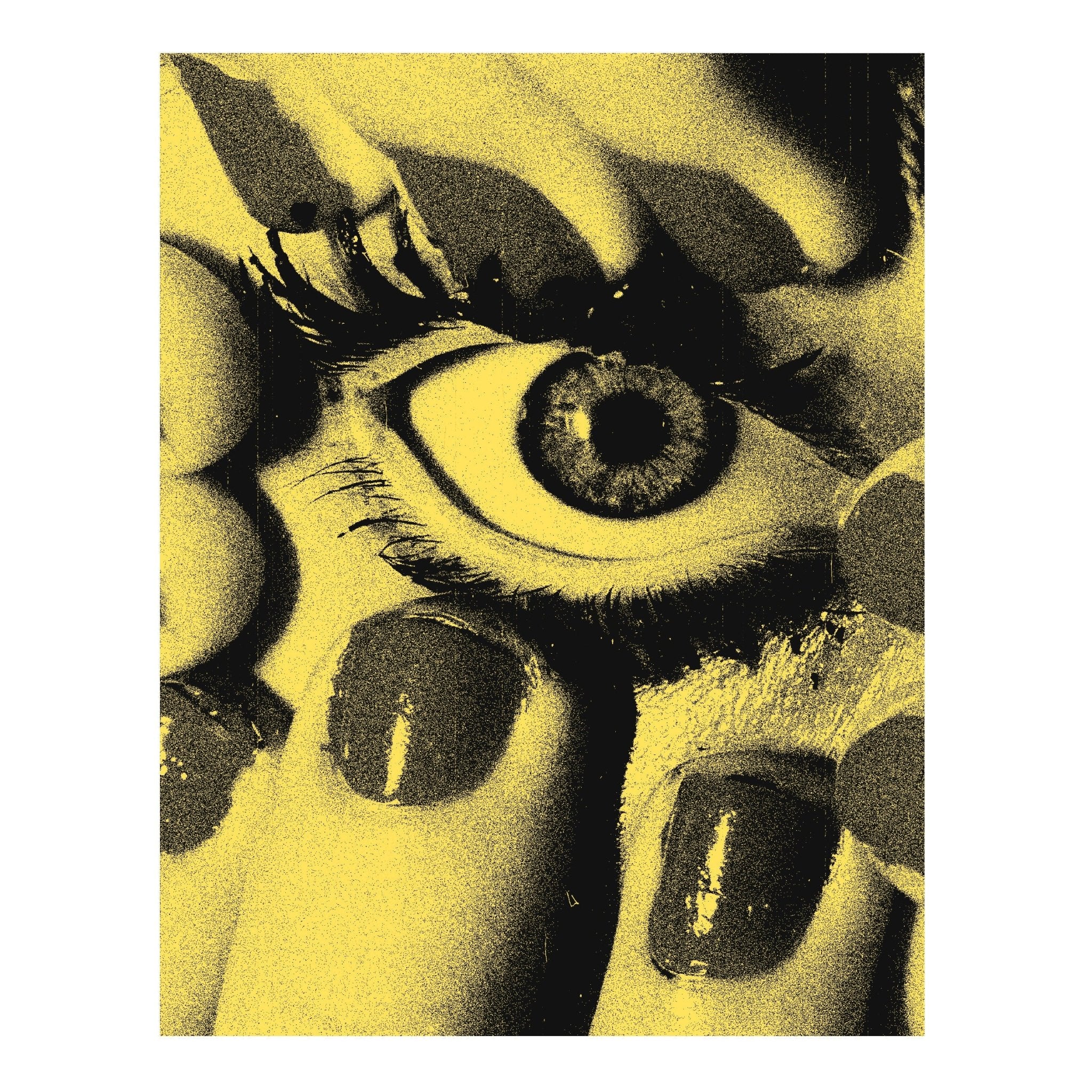 Decorative "The Gaze in Yellow" Poster | High - Quality Print | Repositionable Adhesive - Pasquín