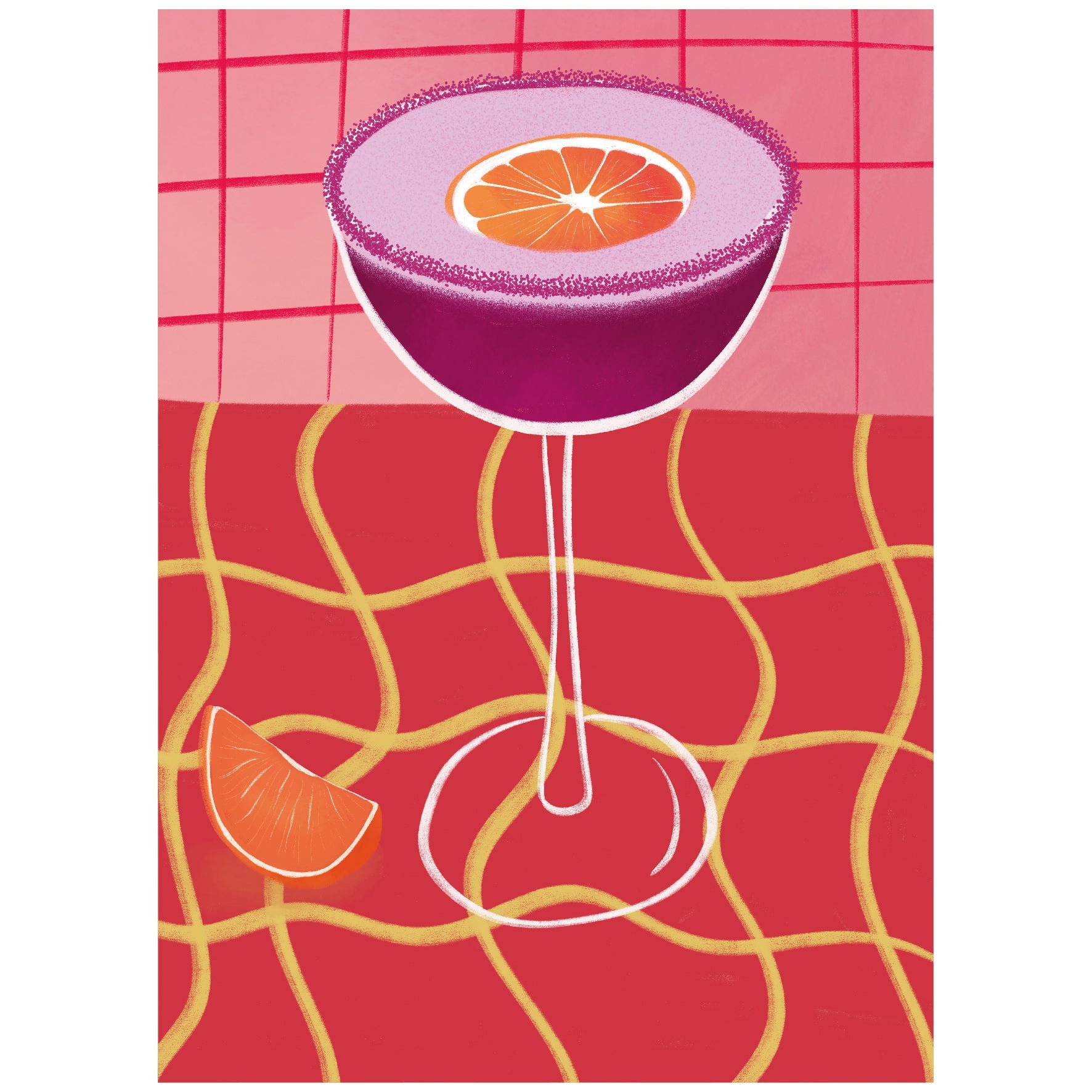 Decorative "The Orange Drink" Poster | High - Quality Print | Repositionable Adhesive - Pasquín