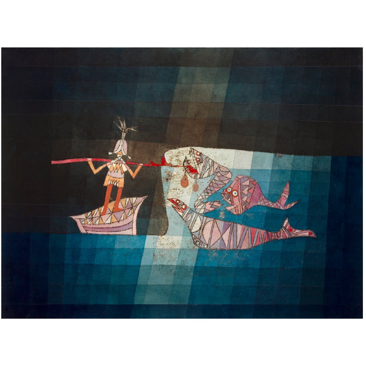 Decorative "The Seafarers (1923)" by Paul Klee Poster | High - Quality Print | Repositionable Adhesive - Pasquín