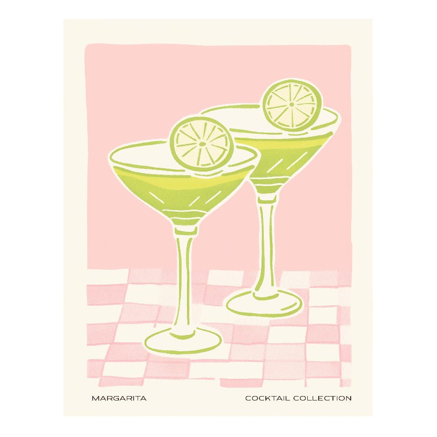 Decorative "Two Margaritas" Poster | High - Quality Print | Repositionable Adhesive - Pasquín