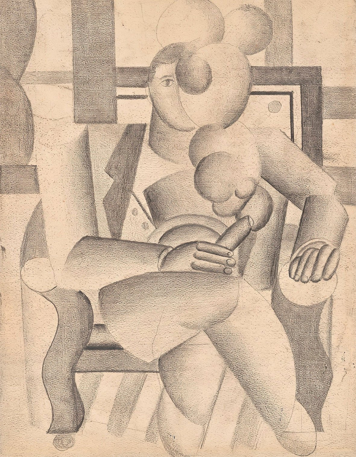 "Étude pour le fumeur" by Fernand Léger - Reusable Peel-and-Stick Poster - Pasquín