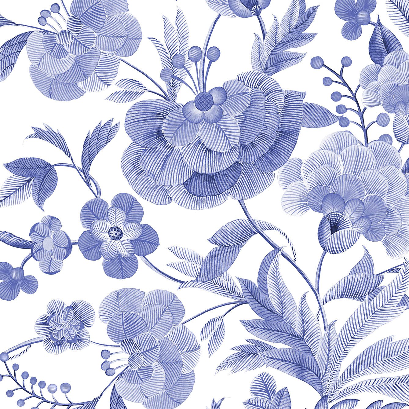 Floral Embroidery Adhesive Wallpaper - Easy Install, Repositionable, Non - Toxic - Pasquín Store