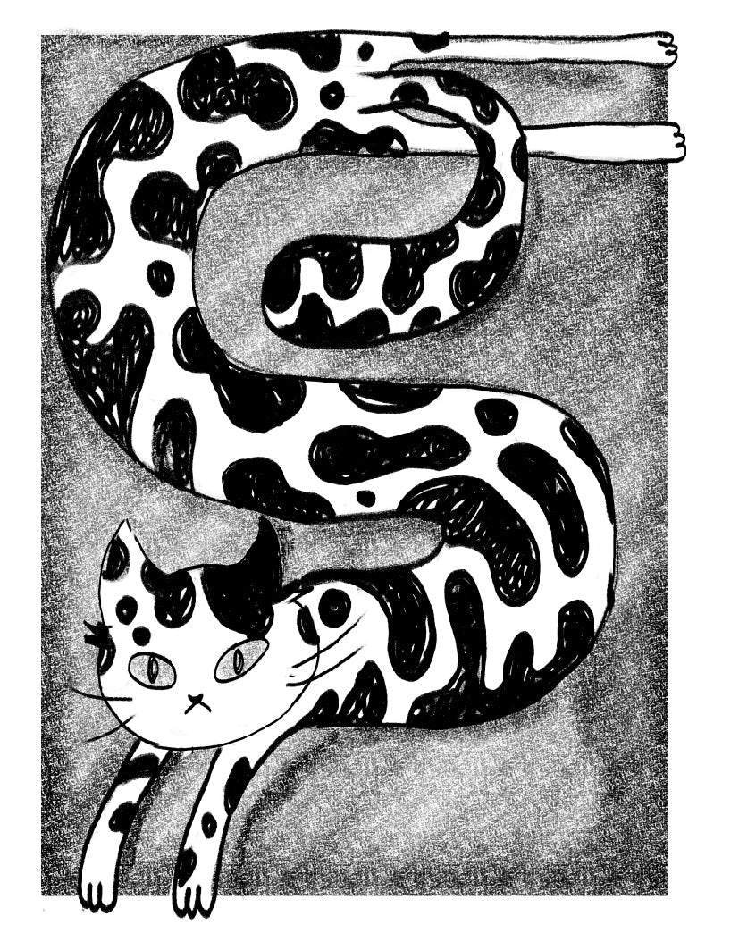 "Gatito Manchas" by Lolillapolilla - Reusable Peel-and-Stick Poster - Pasquín