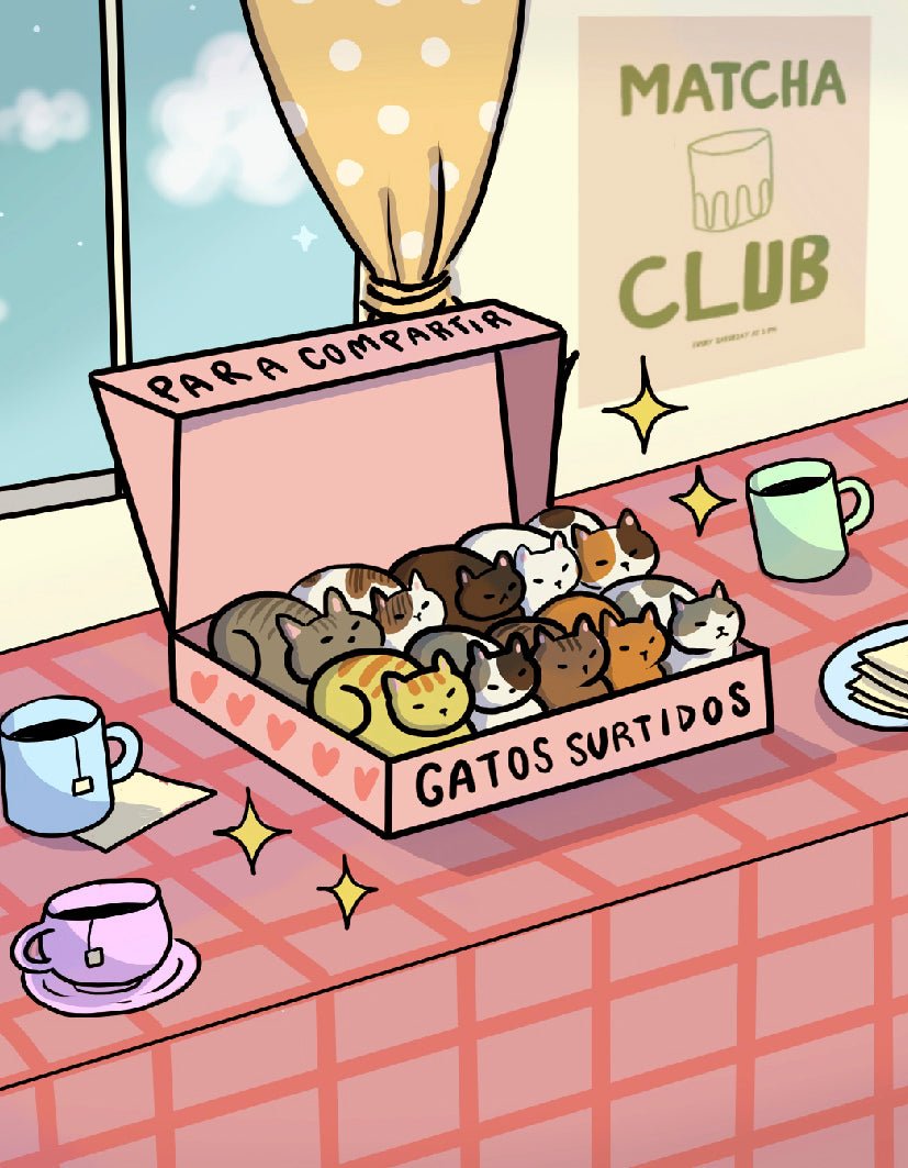 "Gatitos Surtidos" by Lolillapolilla - Reusable Peel-and-Stick Poster - Pasquín